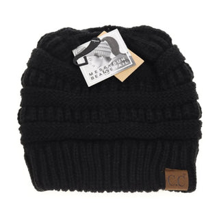 Fuzzy Lined Solid Classic Tail Beanie - Bray and Em Boutique