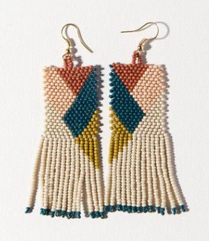 Geometric Fringe Seeded Earring - Bray and Em Boutique