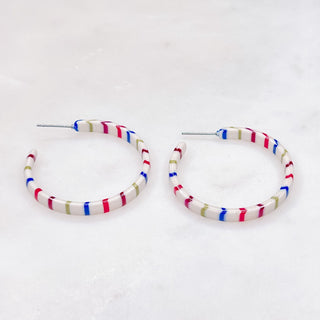Give Me That Stripe Hoops - Bray and Em Boutique