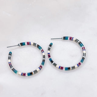 Give Me That Stripe Hoops - Bray and Em Boutique
