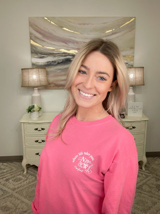 Glamping Collage Long Sleeve Graphic Tee - Bray and Em Boutique