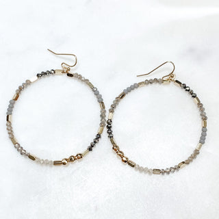 Glass Beaded Round Earrings - Bray and Em Boutique