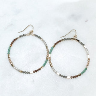 Glass Beaded Round Earrings - Bray and Em Boutique