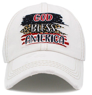 God Bless America Vintage Baseball Caps - Bray and Em Boutique