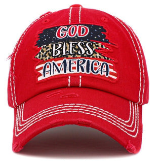 God Bless America Vintage Baseball Caps - Bray and Em Boutique