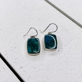 Green Rectangle Earrings - Bray and Em Boutique