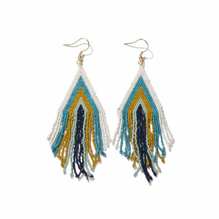 Haley Stacked Triangle Beaded Fringe Earrings - Bray and Em Boutique