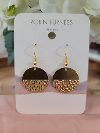 Half Bubbled Gold Earrings - Bray and Em Boutique