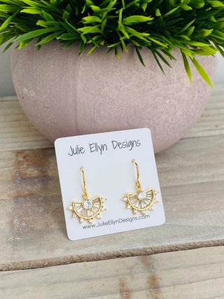 Half Moon Crystal Earrings - Bray and Em Boutique