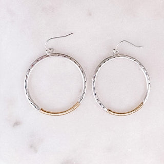 Hammered Hoops Earrings - Bray and Em Boutique