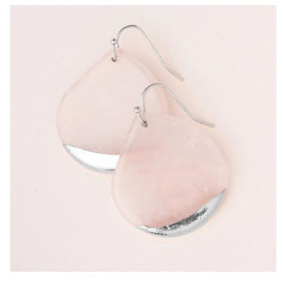 Stone Dipped Teardrop Earrings