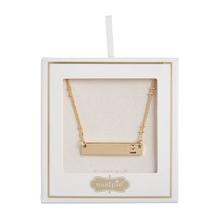 Initial Bar Necklace - Bray and Em Boutique