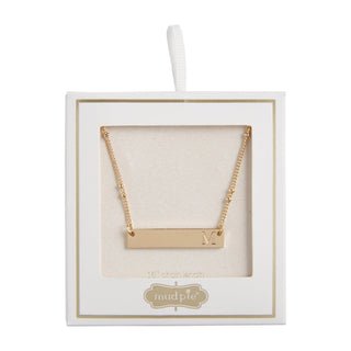 Initial Bar Necklace - Bray and Em Boutique