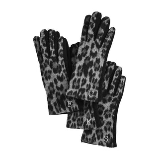 Initial Leopard Gloves