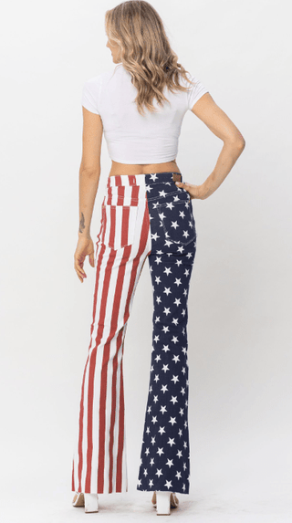 JB HW American Flag Print Flare - Bray and Em Boutique