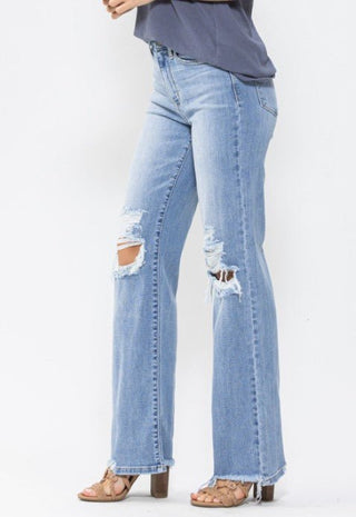 Judy Blue 90's Distressed Straight - Bray and Em Boutique