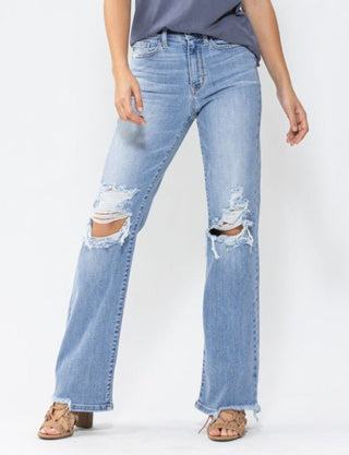 Judy Blue 90's Distressed Straight - Bray and Em Boutique