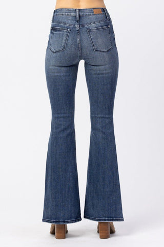 Judy Blue Contrast Trouser Flare - Bray and Em Boutique