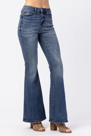 Judy Blue Contrast Trouser Flare - Bray and Em Boutique