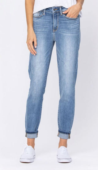Judy Blue Cuff Slim Fit - Bray and Em Boutique