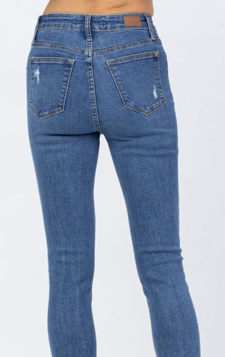 Judy Blue Dandelion Embroidered Skinny - Bray and Em Boutique