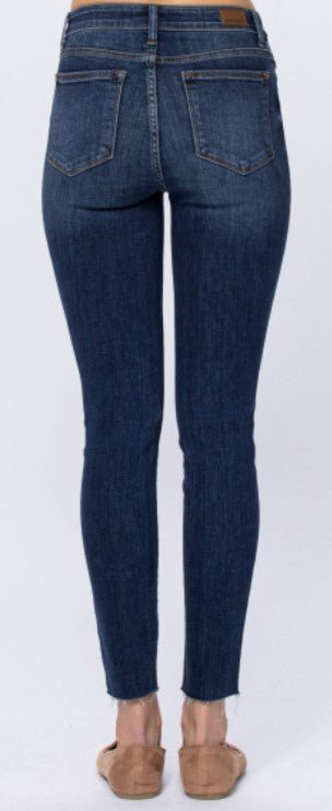 Judy Blue Hi - Rise Button Fly Skinny Jean - Bray and Em Boutique