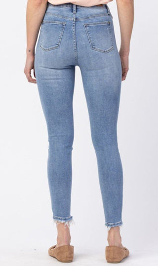 Judy Blue Hi - Rise Button Fly Skinny Jean - Bray and Em Boutique