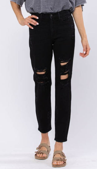 Judy Blue Hi - waist Boyfriend - Bray and Em Boutique