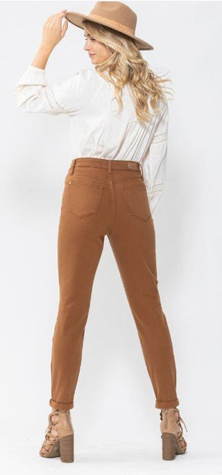Judy Blue High Waist Brown Slim Fit - Bray and Em Boutique