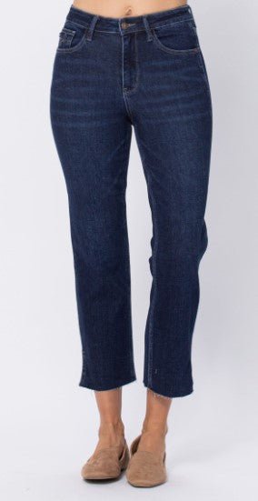 Judy Blue High Wasted Cropped Straight Fit - Bray and Em Boutique
