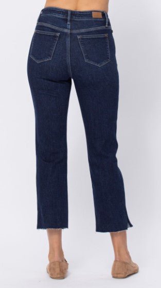 Judy Blue High Wasted Cropped Straight Fit - Bray and Em Boutique
