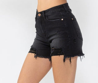 Judy Blue HW Fray Hem Shorts - Bray and Em Boutique