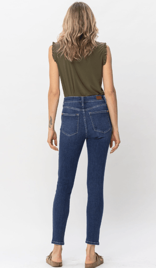 Judy Blue HW Front Seam & Slit Skinny - Bray and Em Boutique
