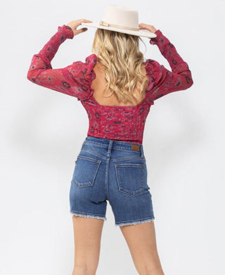 Judy Blue HW Mid Thigh Length Shorts - Bray and Em Boutique