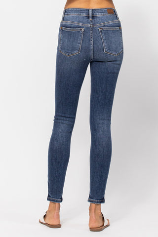 Judy Blue Mid Rise Handsand Skinny - Bray and Em Boutique