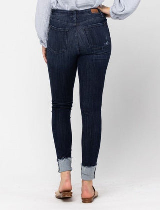 Judy Blue MidRise Cuffed Skinny - Bray and Em Boutique