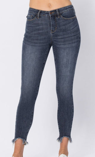 Judy Blue Shark Bite Skinny - Bray and Em Boutique