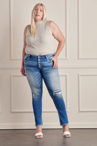 KanCan High Rise Skinny Straight - Bray and Em Boutique