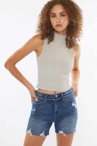 KanCan Kari HR Mid Shorts - Bray and Em Boutique