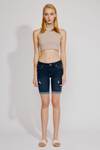 KanCan Kimm MR Bermuda Shorts - Bray and Em Boutique