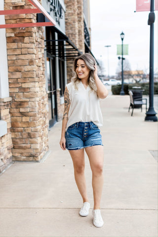KanCan Krissy Ultra HR Mom Shorts - Bray and Em Boutique