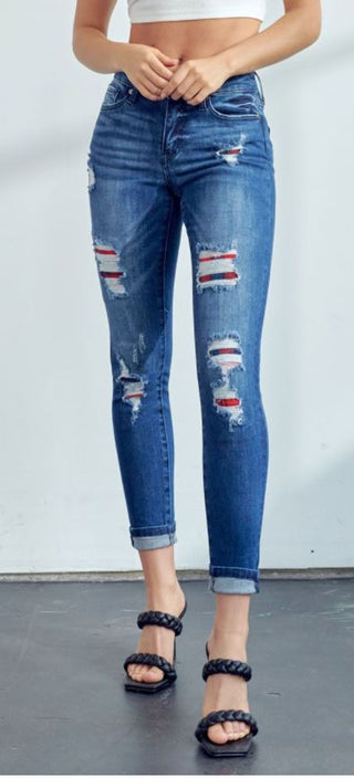 KanCan Plaid Patch - Bray and Em Boutique