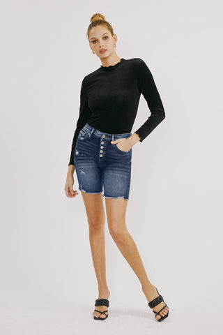 KanCan Sandy HR Bermuda Shorts - Bray and Em Boutique