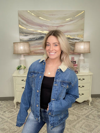 KanCan Sherpa Jacket - Bray and Em Boutique