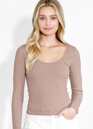 Keep it Tight Ribbed Scoop Neck Top - Bray and Em Boutique