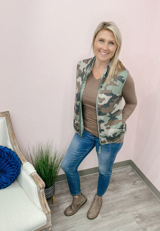 Kick The Dust Camo Vest - Bray and Em Boutique
