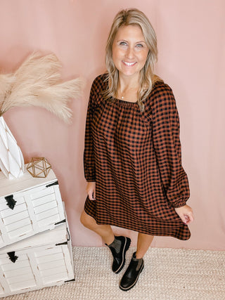Kirsten Plaid Swing Dress - Bray and Em Boutique