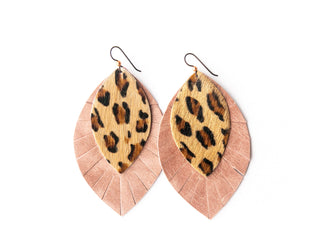 Print Layered Large Earrings