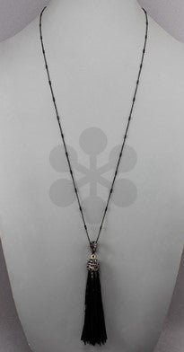 Leather Tassel Necklace - Bray and Em Boutique