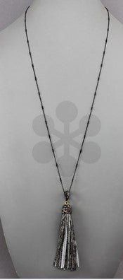 Leather Tassel Necklace - Bray and Em Boutique